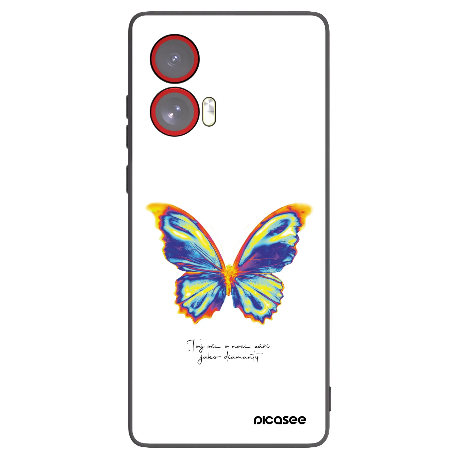 Picasee silikonski črni ovitek za Motorola Edge 50 Fusion - Diamanty White