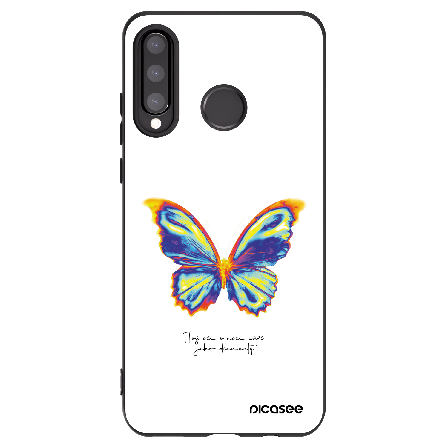 Picasee silikonski črni ovitek za Huawei P30 Lite - Diamanty White
