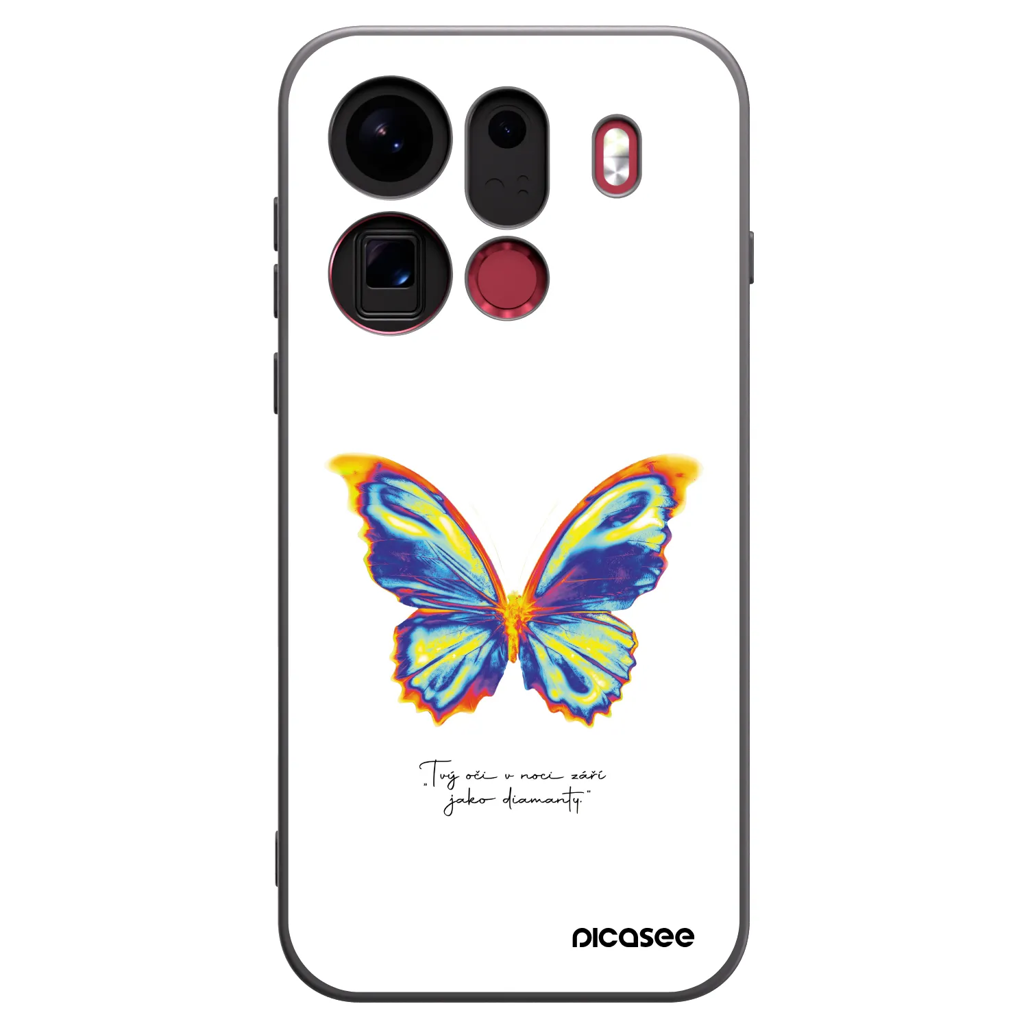 Picasee silikonski črni ovitek za OPPO Find X9 Pro - Diamanty White