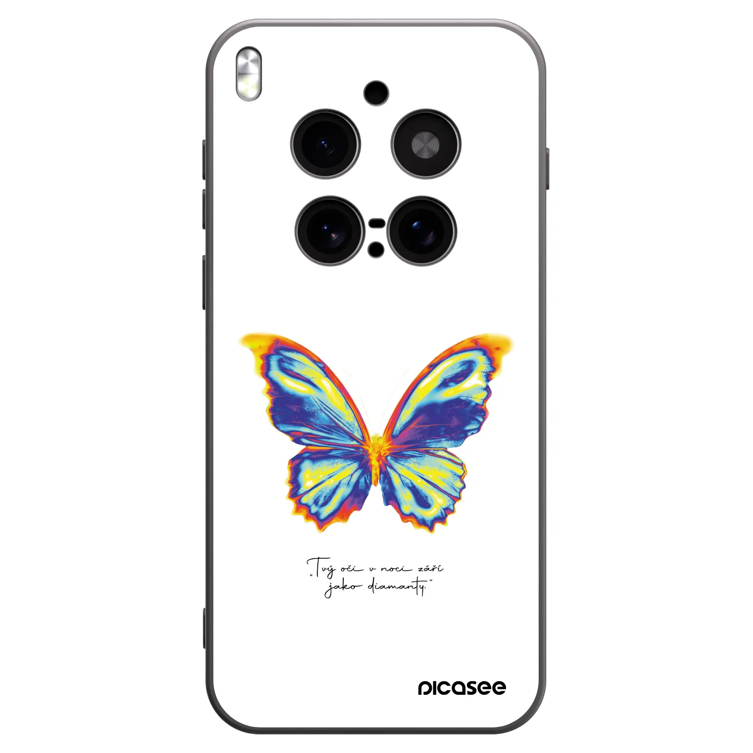 Picasee silikonski črni ovitek za Vivo X300 Pro - Diamanty White