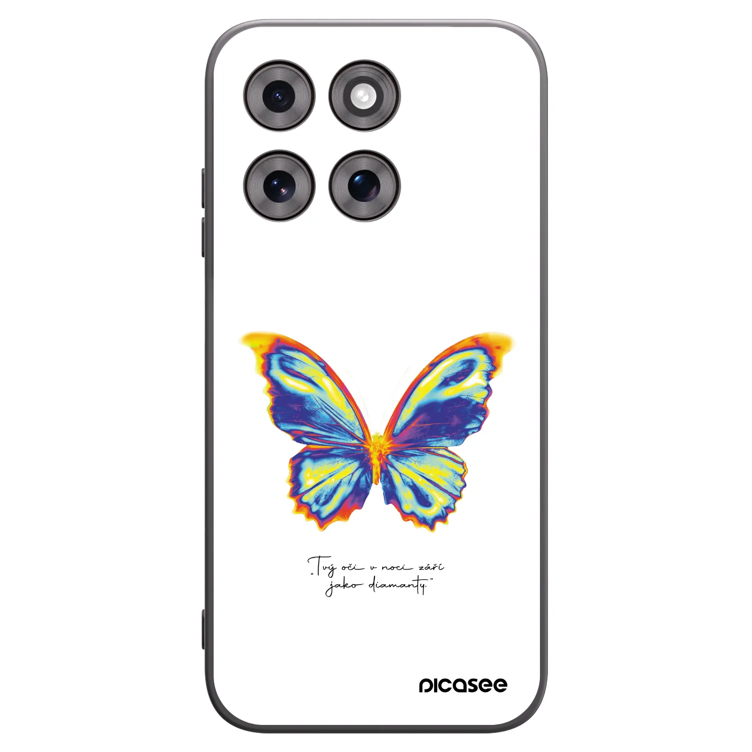 Picasee silikonski črni ovitek za Motorola Moto G77 - Diamanty White