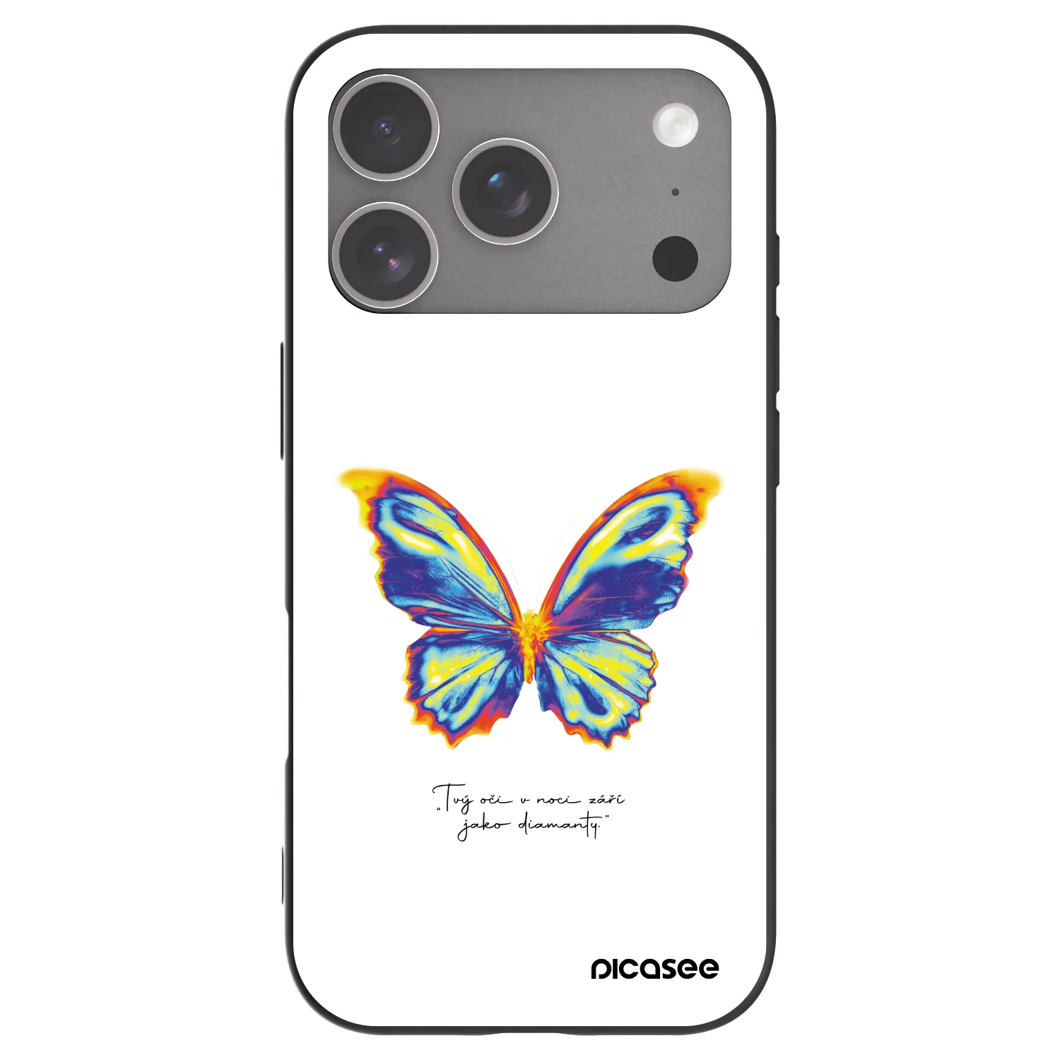 Picasee silikonski črni ovitek za Apple iPhone 18 Pro - Diamanty White