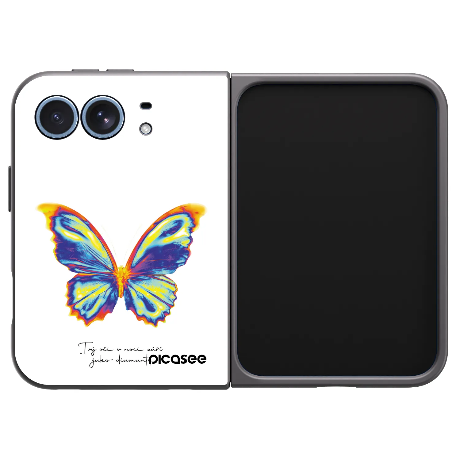 Picasee silikonski črni ovitek za Apple iPhone Duo - Diamanty White