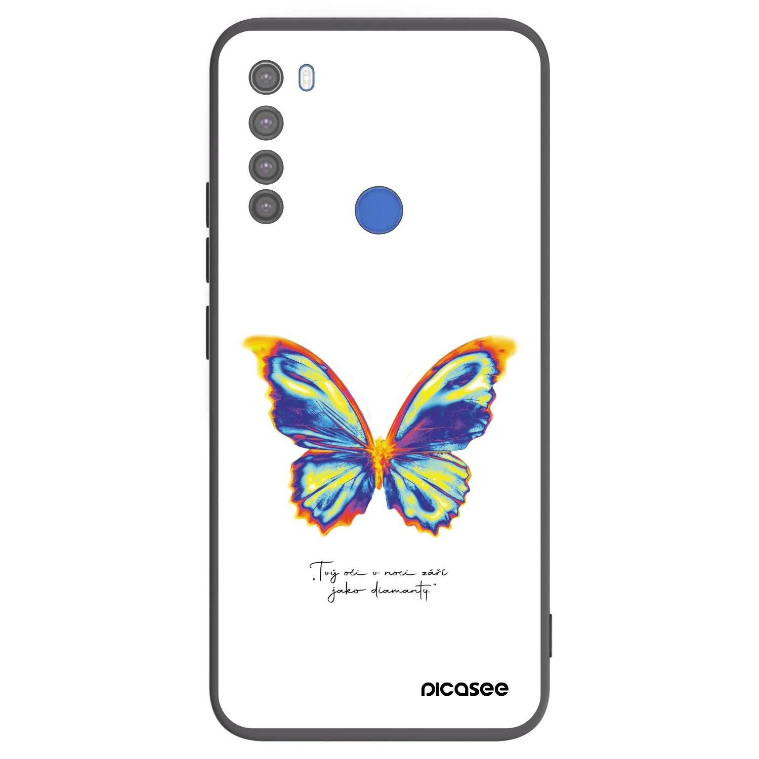 Picasee silikonski črni ovitek za Xiaomi Redmi Note 8T - Diamanty White