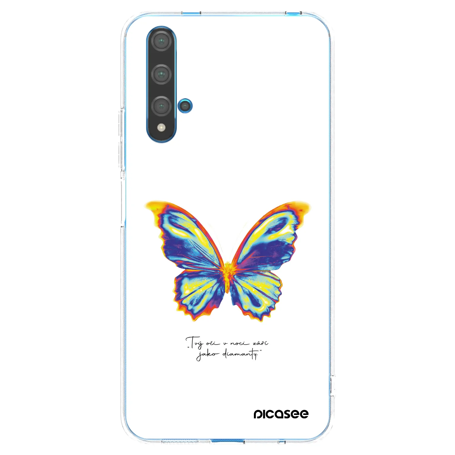 Picasee silikonski prozorni ovitek za Huawei Nova 5T - Diamanty White