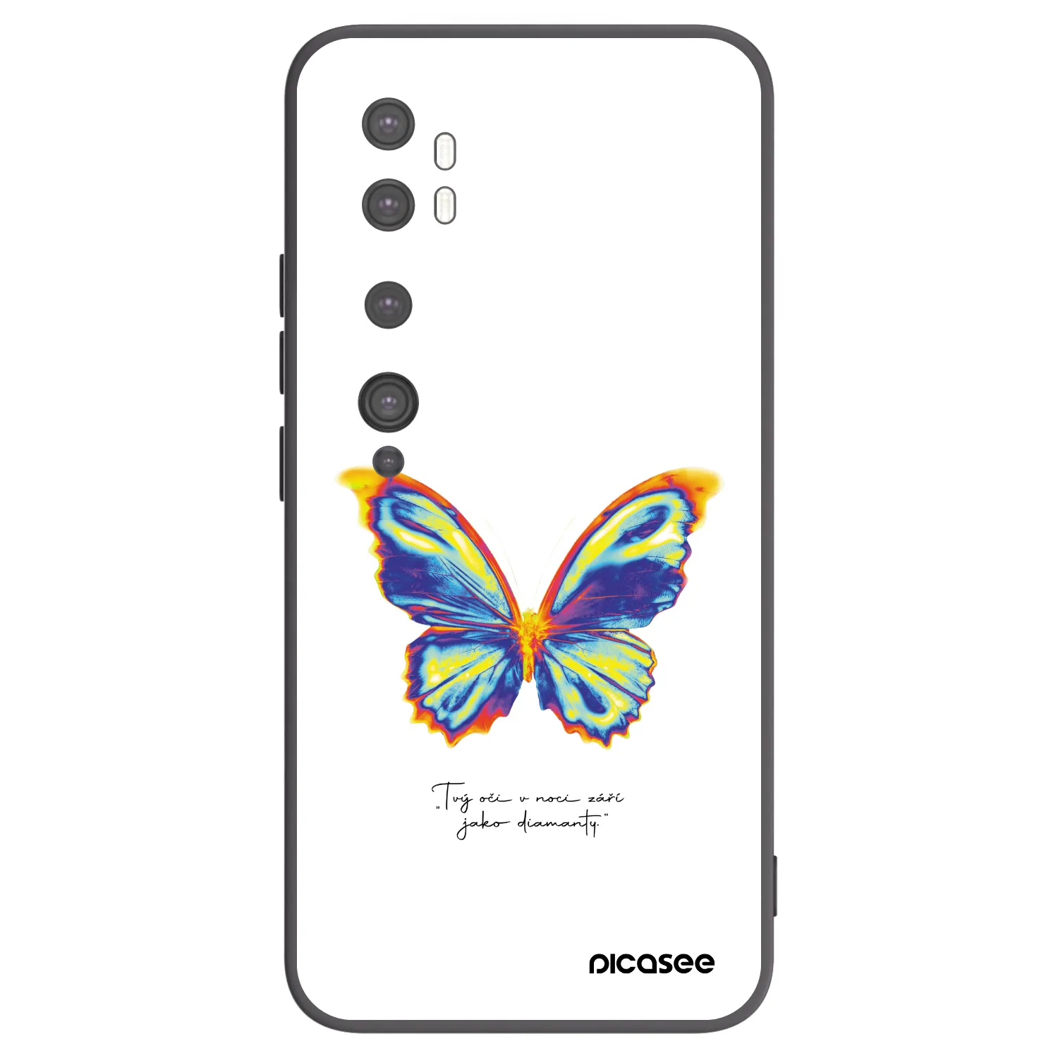 Picasee silikonski črni ovitek za Xiaomi Mi Note 10 (Pro) - Diamanty White