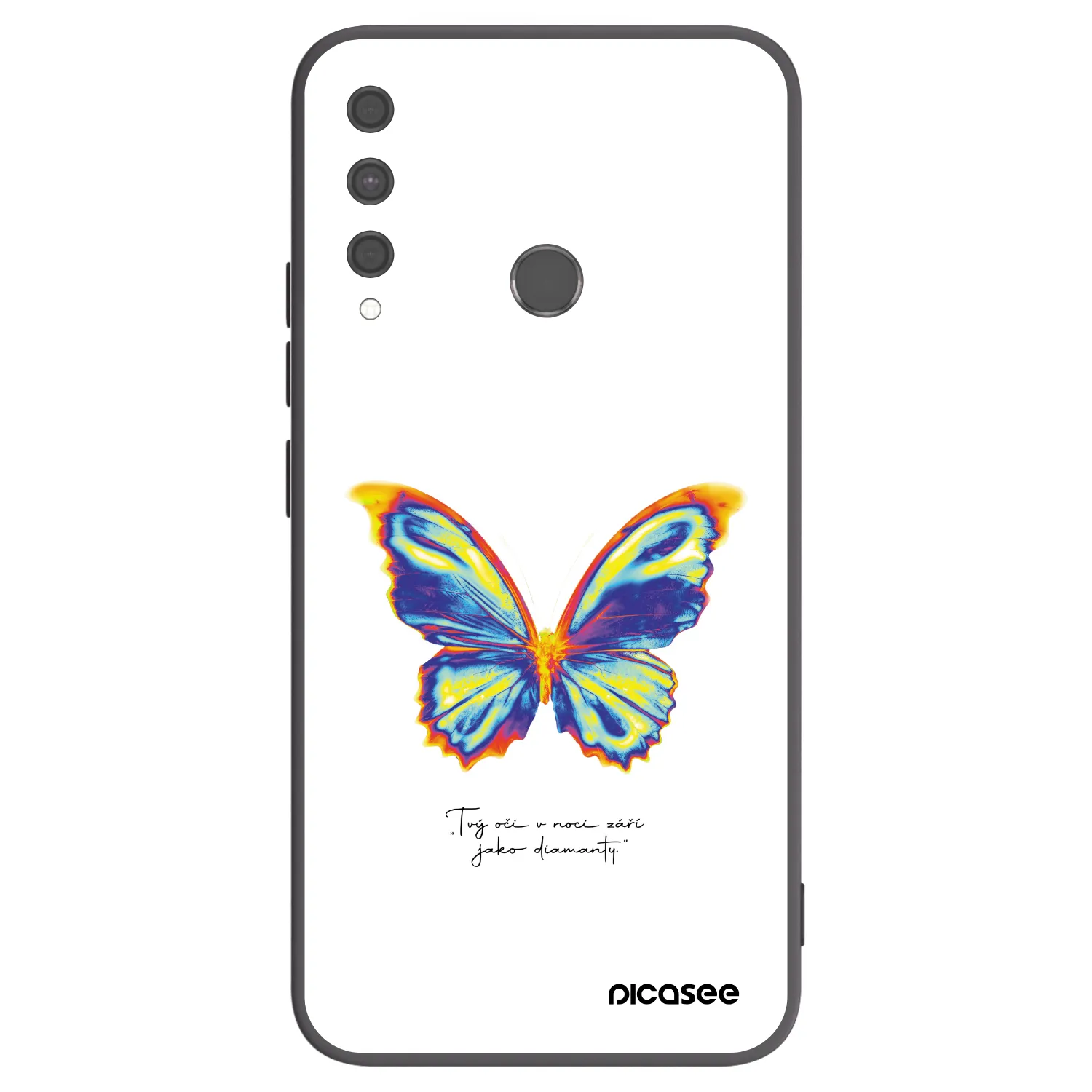 Picasee silikonski črni ovitek za Huawei P40 Lite E - Diamanty White