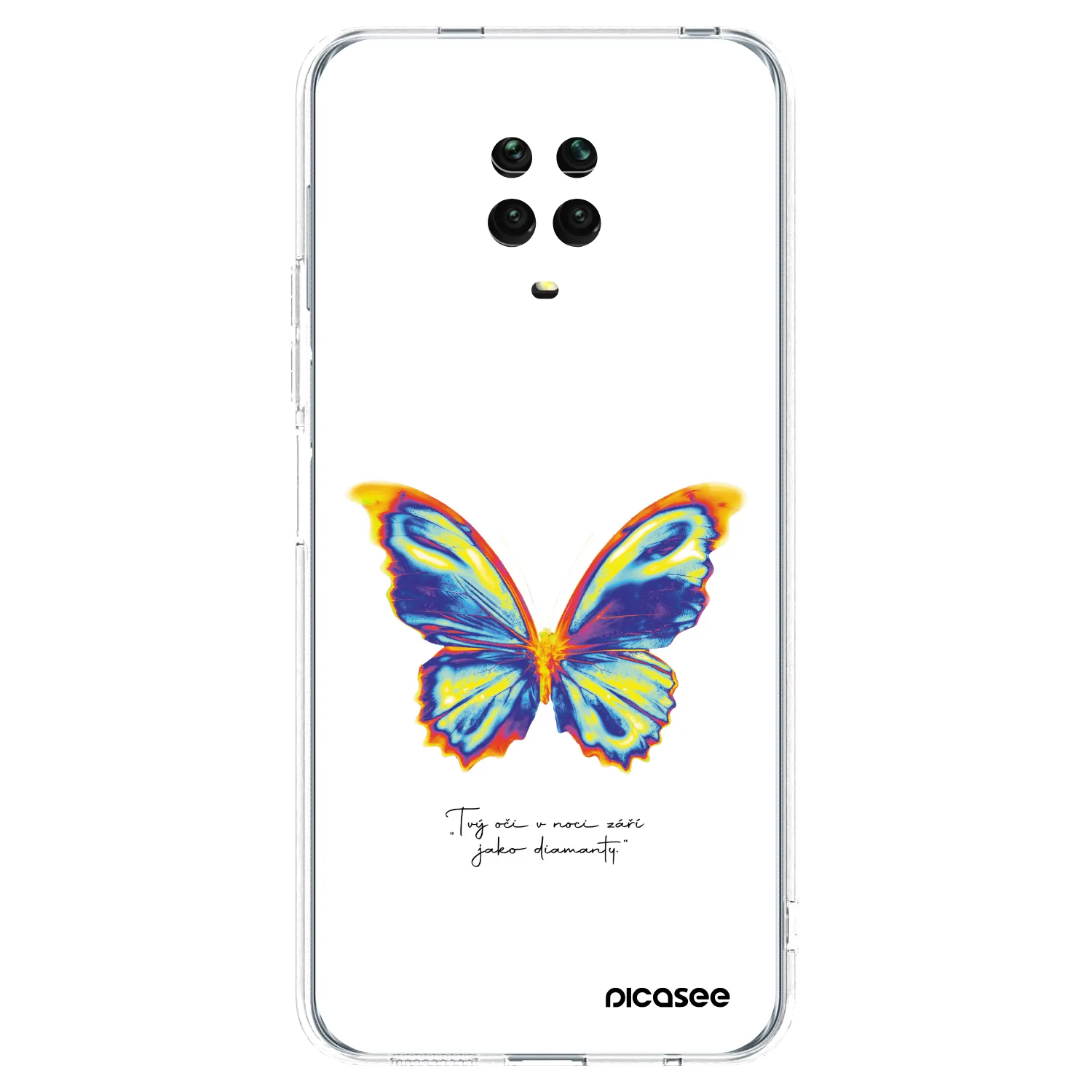 Picasee silikonski prozorni ovitek za Xiaomi Redmi Note 9 Pro - Diamanty White