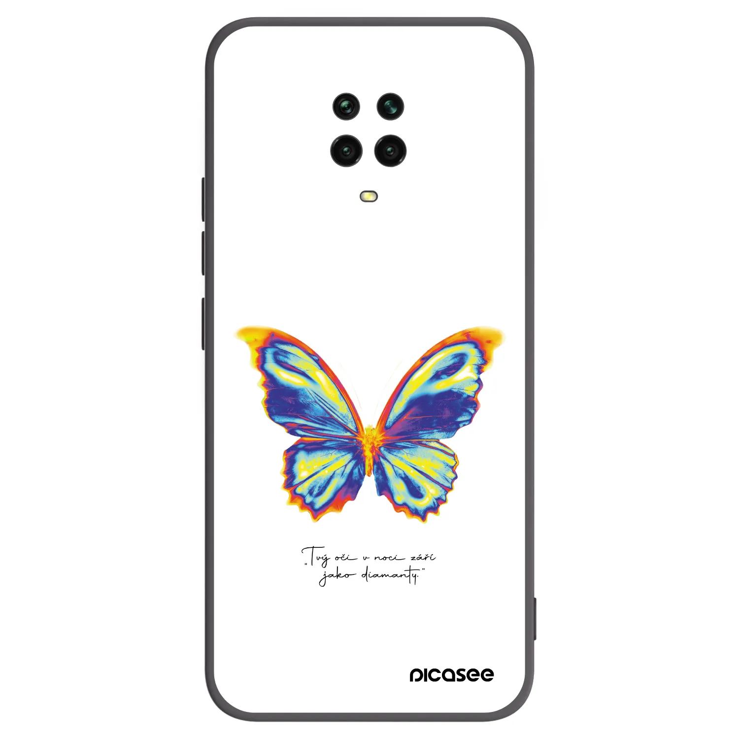 Picasee silikonski črni ovitek za Xiaomi Redmi Note 9S - Diamanty White