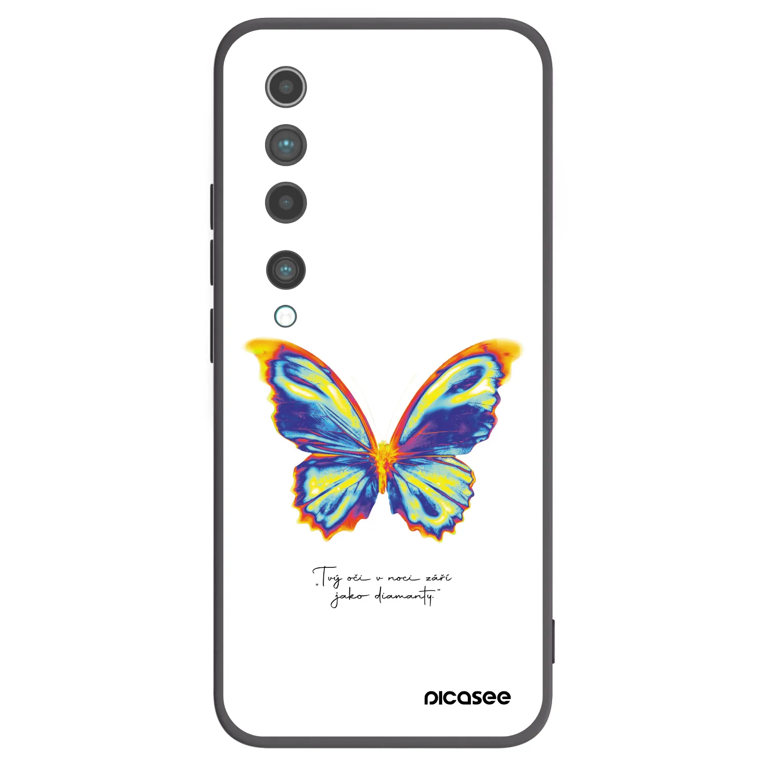 Picasee silikonski črni ovitek za Xiaomi Mi 10 - Diamanty White