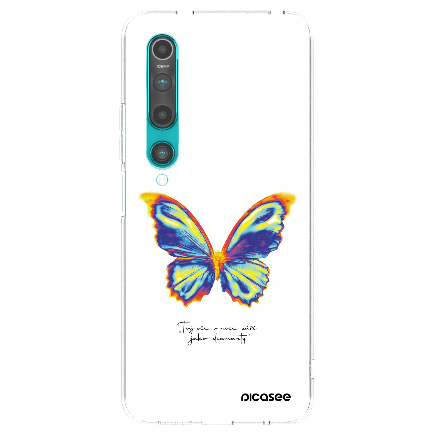 Picasee silikonski prozorni ovitek za Xiaomi Mi 10 - Diamanty White