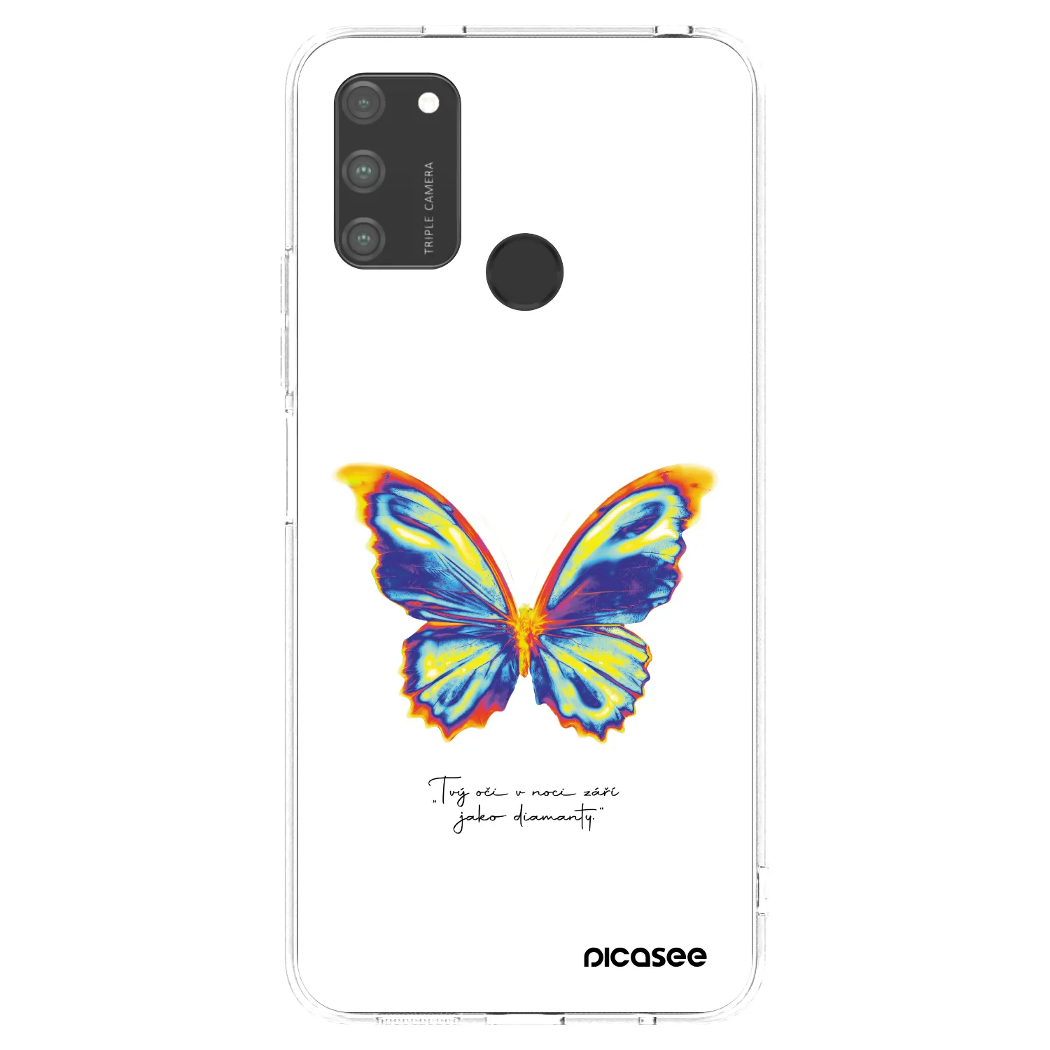 Picasee silikonski prozorni ovitek za Honor 9A - Diamanty White