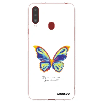 Picasee silikonski prozorni ovitek za Samsung Galaxy A20s - Diamanty White