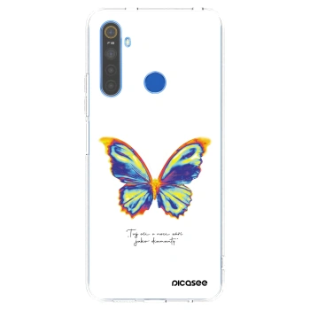 Picasee silikonski prozorni ovitek za Realme 5 - Diamanty White