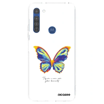 Ovitek za Motorola Moto G8 - Diamanty White