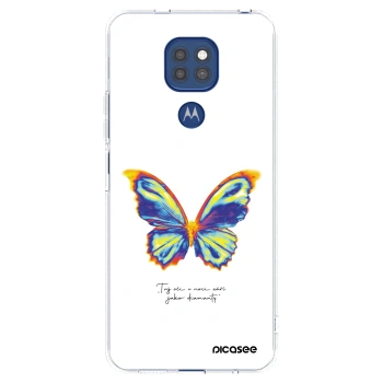 Picasee silikonski prozorni ovitek za Motorola Moto G9 Play - Diamanty White