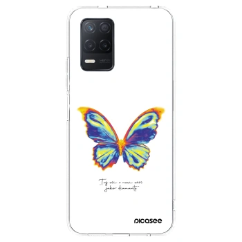 Picasee silikonski prozorni ovitek za Realme 8 5G - Diamanty White