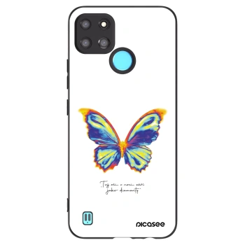Picasee silikonski črni ovitek za Realme C21Y - Diamanty White