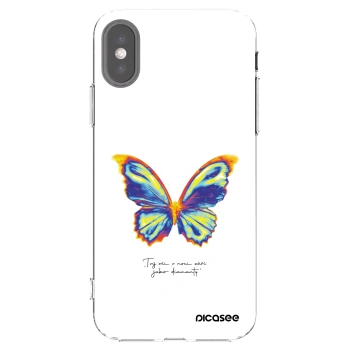 Picasee silikonski prozorni ovitek za Apple iPhone X/XS - Diamanty White