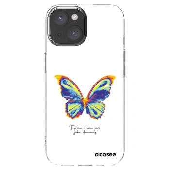 Picasee silikonski prozorni ovitek za Apple iPhone 15 - Diamanty White