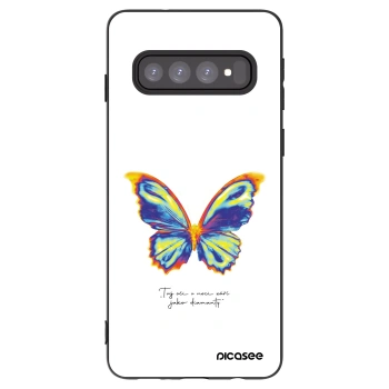 Picasee silikonski črni ovitek za Samsung Galaxy S10 G973 - Diamanty White