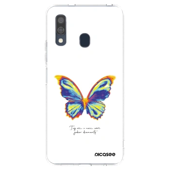 Picasee silikonski prozorni ovitek za Samsung Galaxy A40 A405F - Diamanty White