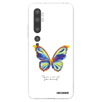 Picasee silikonski prozorni ovitek za Xiaomi Mi Note 10 (Pro) - Diamanty White