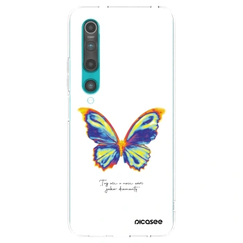 Picasee silikonski prozorni ovitek za Xiaomi Mi 10 - Diamanty White