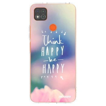Picasee silikonski prozorni ovitek za Xiaomi Redmi 9C - Think happy be happy