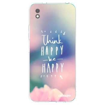Picasee silikonski črni ovitek za Xiaomi Redmi 9A - Think happy be happy
