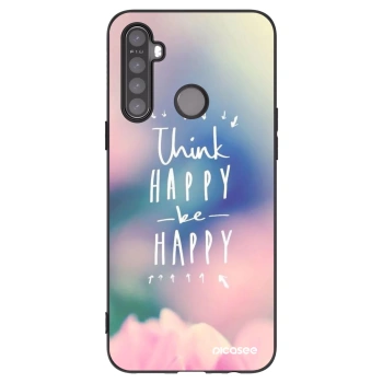 Picasee silikonski črni ovitek za Realme 6i - Think happy be happy