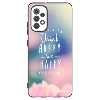 Picasee silikonski črni ovitek za Samsung Galaxy A32 5G A326B - Think happy be happy
