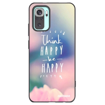 Picasee silikonski črni ovitek za Xiaomi Redmi Note 10 Pro - Think happy be happy