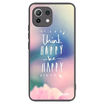 Picasee silikonski črni ovitek za Xiaomi Mi 11 Lite - Think happy be happy