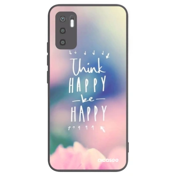 Picasee silikonski črni ovitek za Xiaomi Redmi Note 10 5G - Think happy be happy