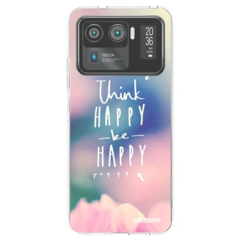 Picasee silikonski prozorni ovitek za Xiaomi Mi 11 Ultra - Think happy be happy
