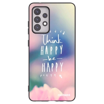 Picasee silikonski črni ovitek za Samsung Galaxy A52s 5G A528B - Think happy be happy