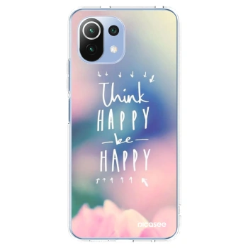 Picasee silikonski prozorni ovitek za Xiaomi 11 Lite 5G NE - Think happy be happy