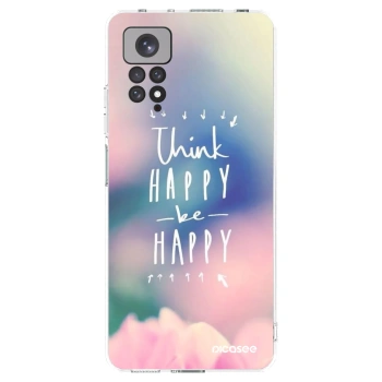 Picasee silikonski prozorni ovitek za Xiaomi Redmi Note 11S 4G - Think happy be happy
