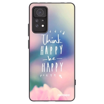Picasee silikonski črni ovitek za Xiaomi Redmi Note 11 Pro - Think happy be happy