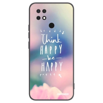 Picasee silikonski črni ovitek za Xiaomi Redmi 10C - Think happy be happy