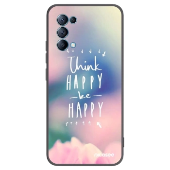 Picasee silikonski črni ovitek za OPPO Reno 5 5G - Think happy be happy