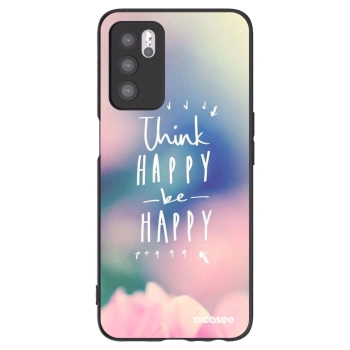 Picasee silikonski črni ovitek za OPPO A16s - Think happy be happy