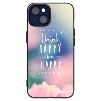 Picasee silikonski črni ovitek za Apple iPhone 14 - Think happy be happy