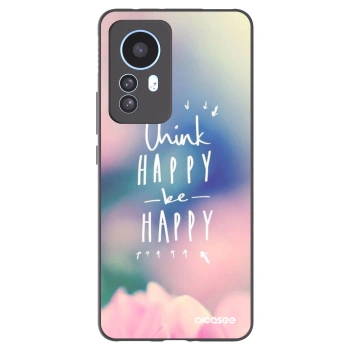 Picasee silikonski črni ovitek za Xiaomi 12T Pro - Think happy be happy