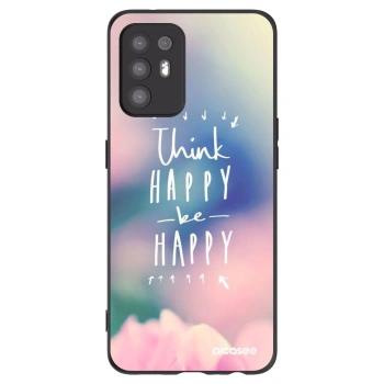 Picasee silikonski črni ovitek za OPPO A94 5G - Think happy be happy
