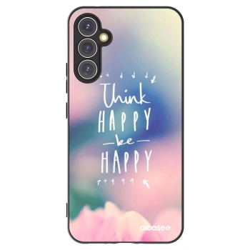 Picasee silikonski črni ovitek za Samsung Galaxy A34 5G A346B - Think happy be happy