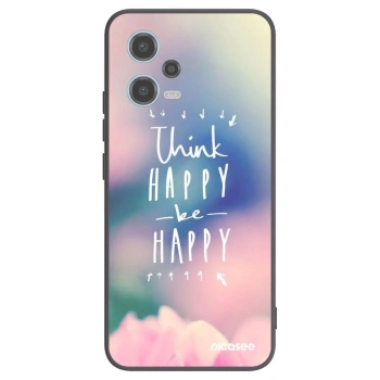 Picasee silikonski črni ovitek za Xiaomi Redmi Note 12 5G - Think happy be happy