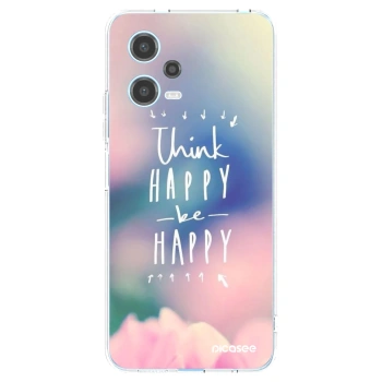 Picasee silikonski prozorni ovitek za Xiaomi Redmi Note 12 5G - Think happy be happy