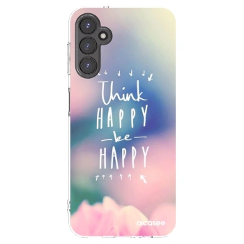 Picasee silikonski prozorni ovitek za Samsung Galaxy A14 5G A146P - Think happy be happy